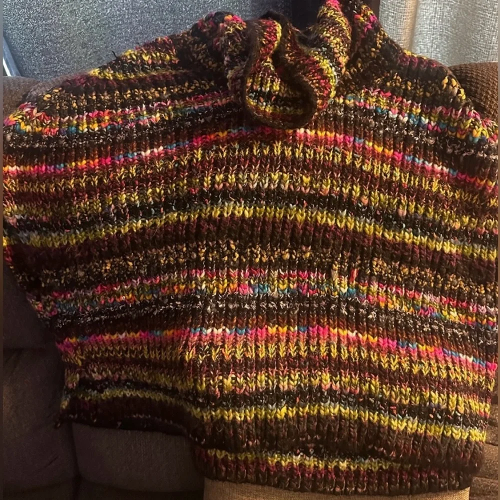 Anthropologie Multicolor Knit Shrug NWOT